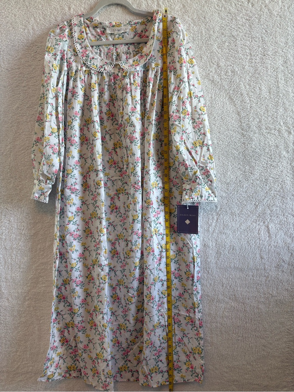 Eileen West Floral Long Sleeve Ballet Nightgown 100% Cotton Size Small NWT - Picture 10 of 13